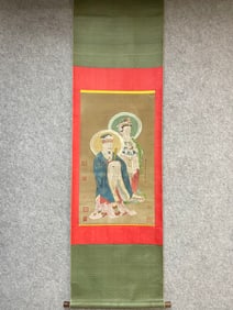 A painting of Fan Qiong's Buddha statue