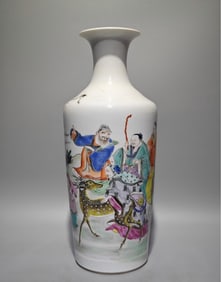 A piece of the Qing Dynasty Yongzheng year pastel Xiangshan Five Elders Picture Character Skimming