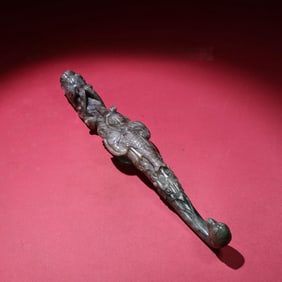 A Han Dynasty dragon and phoenix with an auspicious jade hook