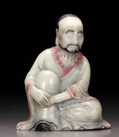 A late Qing Shoushan stone arhat ornament