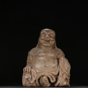 A jade Maitreya statue