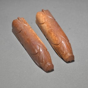A pair of ancient pig jade