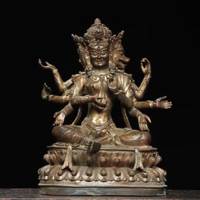 A piece of copper rubbing [Morizhiten] Buddha statue