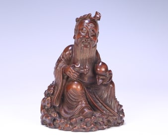 A Qing Dynasty Huanghuali birthday ornament