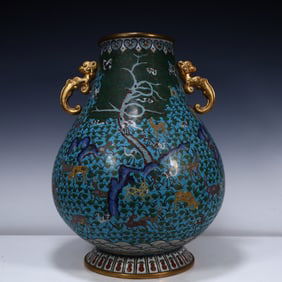 A cloisonné cloud dragon venerable