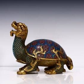 A piece of Qing Dynasty cloisonné basalt