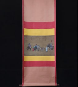 A picture of Zhao Mengfu's men and horses in the Yuan Dynasty