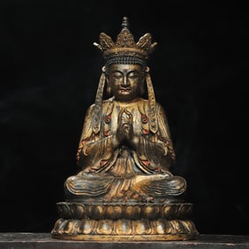 A bronze gilt statue of Vilujana