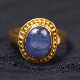 A 24K pure gold Ming Dynasty ring