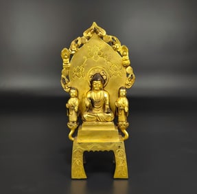 A gilded Buddha of the Northern Wei Dynasty