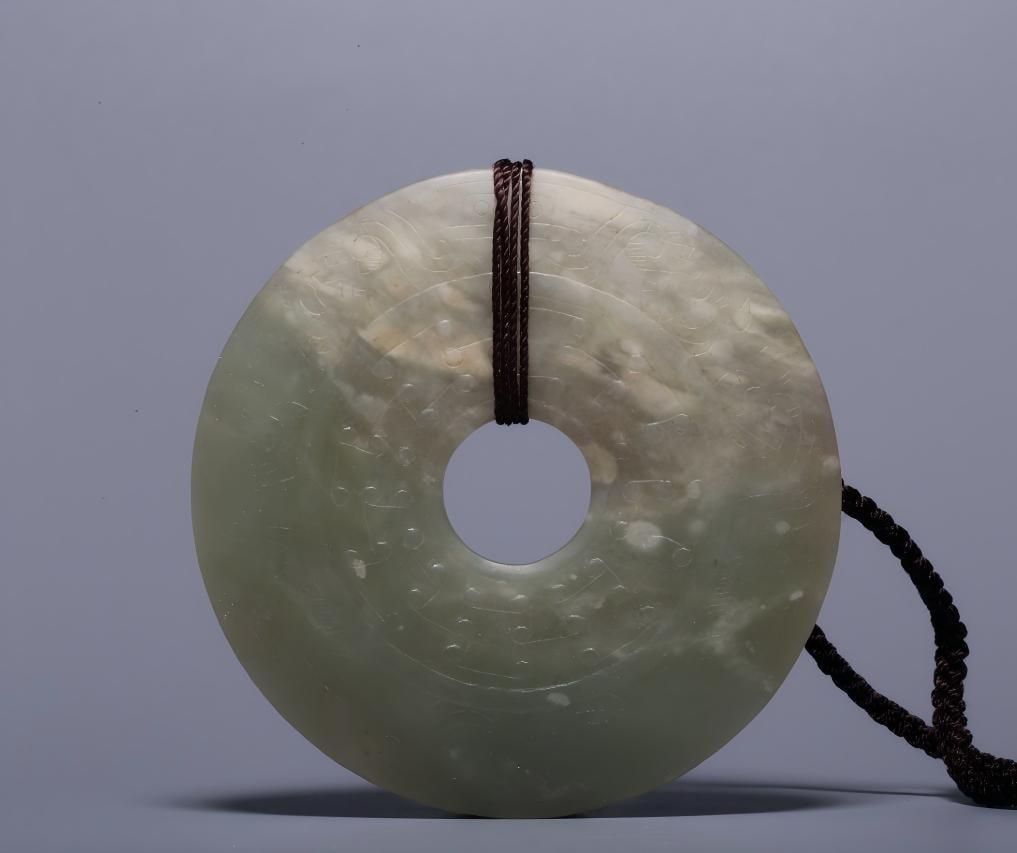 One piece H: ancient jade carved dragon pattern drum nail pattern (1 of 4)