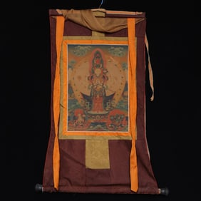 A Tibetan palace-level thousand-handed Guanyin fine thangka
