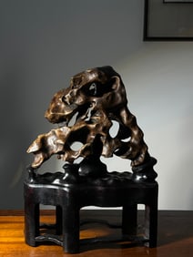 A Taihu Lake stone study ornament