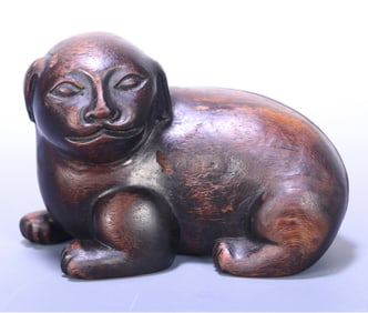 An old agarwood beast carving