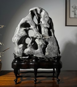 A Taihu Lake stone study ornament