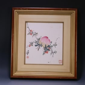 A painting of Zhang Daqian's longevity peach