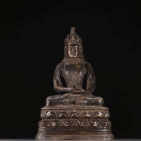 A piece of Qing bronze made of Infinite Life Buddha