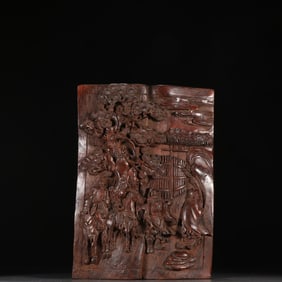A Qing bamboo carving character story ornament