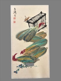 Wang Xuetao's flower and bird paintings and harvests