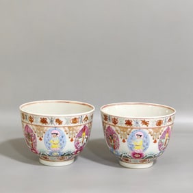 A pair of Qing Dynasty Daoguang Tumu Special Banner Right Banner "Style" Seven Politics and Eight