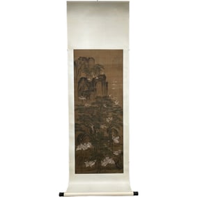 A picture of a pine crane by Tang Bohu in the Ming Dynasty