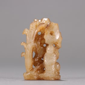 A Ming Dynasty Hetian jade figure Shanzi ornament