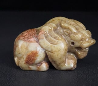 A Hetian jade beast of the Han Dynasty