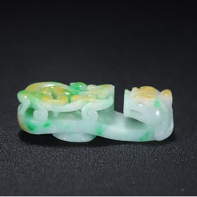 A piece of jade dragon godson with hook