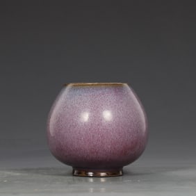 A Song Jun kiln rose purple glazed chicken heart jar