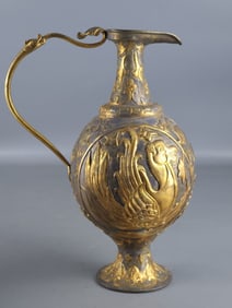 A copper-gilt vase from the Qing Dynasty