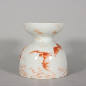 A piece of Qing Qianlong alum red Fushan Shouhai wine investment