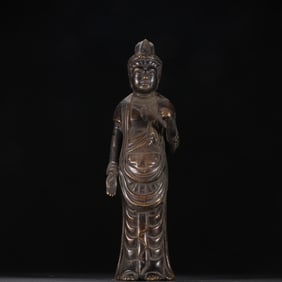 A bronze statue of Guanyin