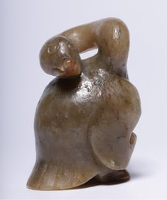 A piece of pre-Ming Hetian jade belt goose handle