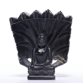 A seated statue of Shakyamuni Buddha in the Qing Dynasty