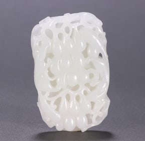 A Qing Hetian jade carving of many sons and many blessings
