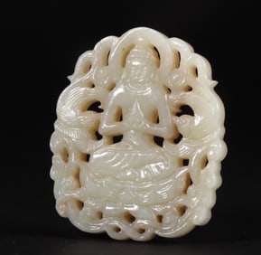 A jade Buddha accessory from the Qing Dynasty