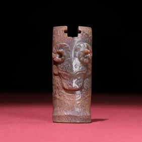 A jade sheep head of the Han Dynasty