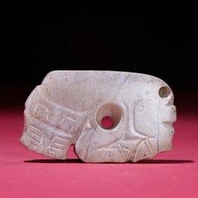A jade cow ornament from the Han Dynasty