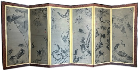 A painting of the Eight Great Mountain People (six paintings)