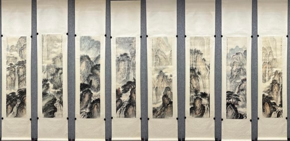 A landscape of Fu Baoshi's eight screens