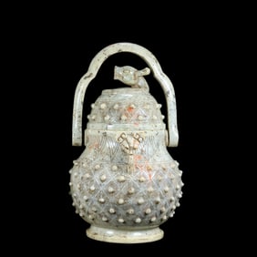 A jade carved Liang bottle from the Han Dynasty