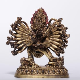A piece of Qing Dynasty copper-gilt Daweide Vajra