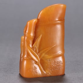 A white stone seal Tian Huang stone bamboo joint seal