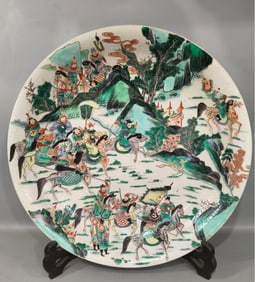 A plate of colorful characters in the Kangxi era of the Qing Dynasty