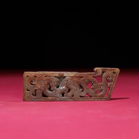 A jade sword ornament of the Han Dynasty