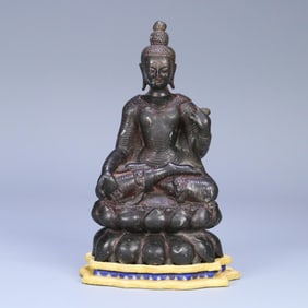 A Tibetan early Black Stone High Buddha