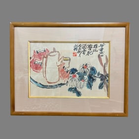 A picture of Zhu Qizhan's three crabs (returned from Japan)