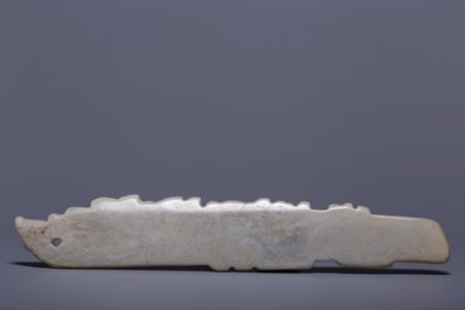 A piece of ancient jade fish-shaped handle