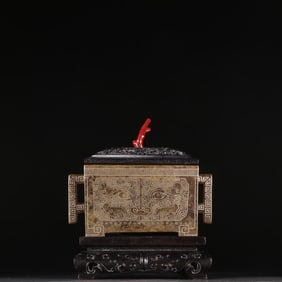 A stone old style copper tire wrong silver beast face pattern aromatherapy stove