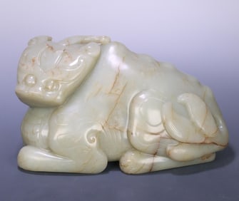 A Qing Dynasty Hetian jade Pixiu ornament